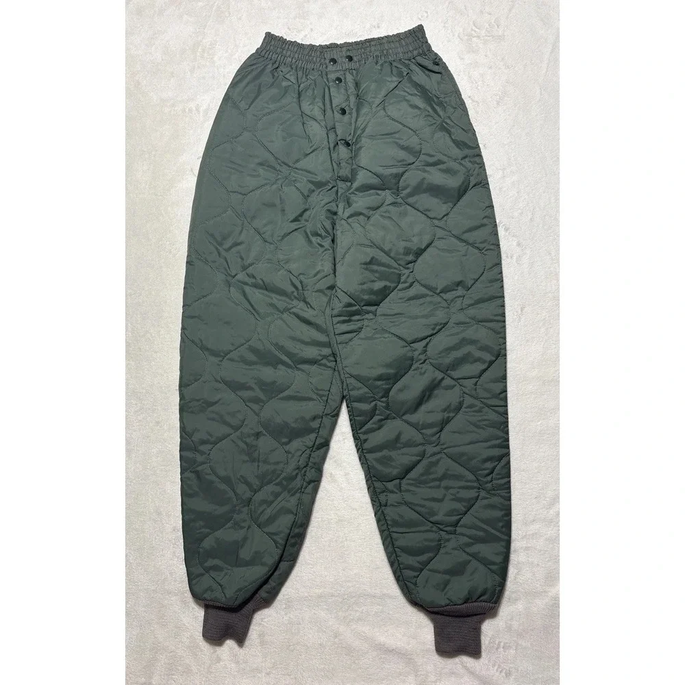 USAF CWU-9/P Flyers Liner Trousers Men's Medium Green Quilted Military Pants VTG